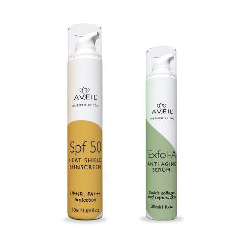 AVEIL HEAT SHIELD SPF 50 GEL & AVEIL EXFOL-A 30ML COMBO